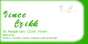 vince czikk business card